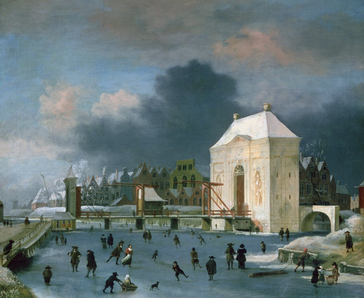 Town Gate at Leiden by Anthonie Beerstraten