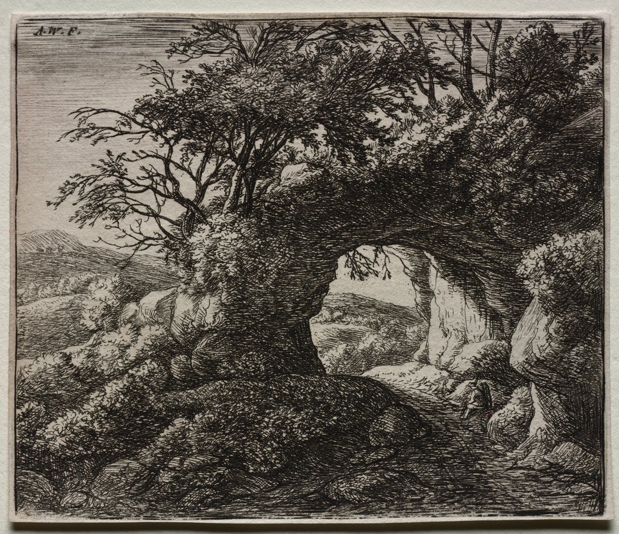 Four Landscapes: The Pierced Rock by Anthonie Waterloo