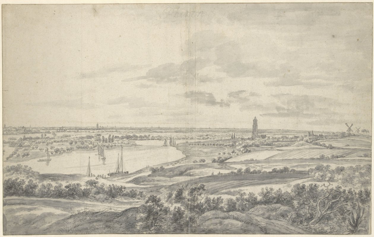 View of Rhenen by Anthonie Waterloo