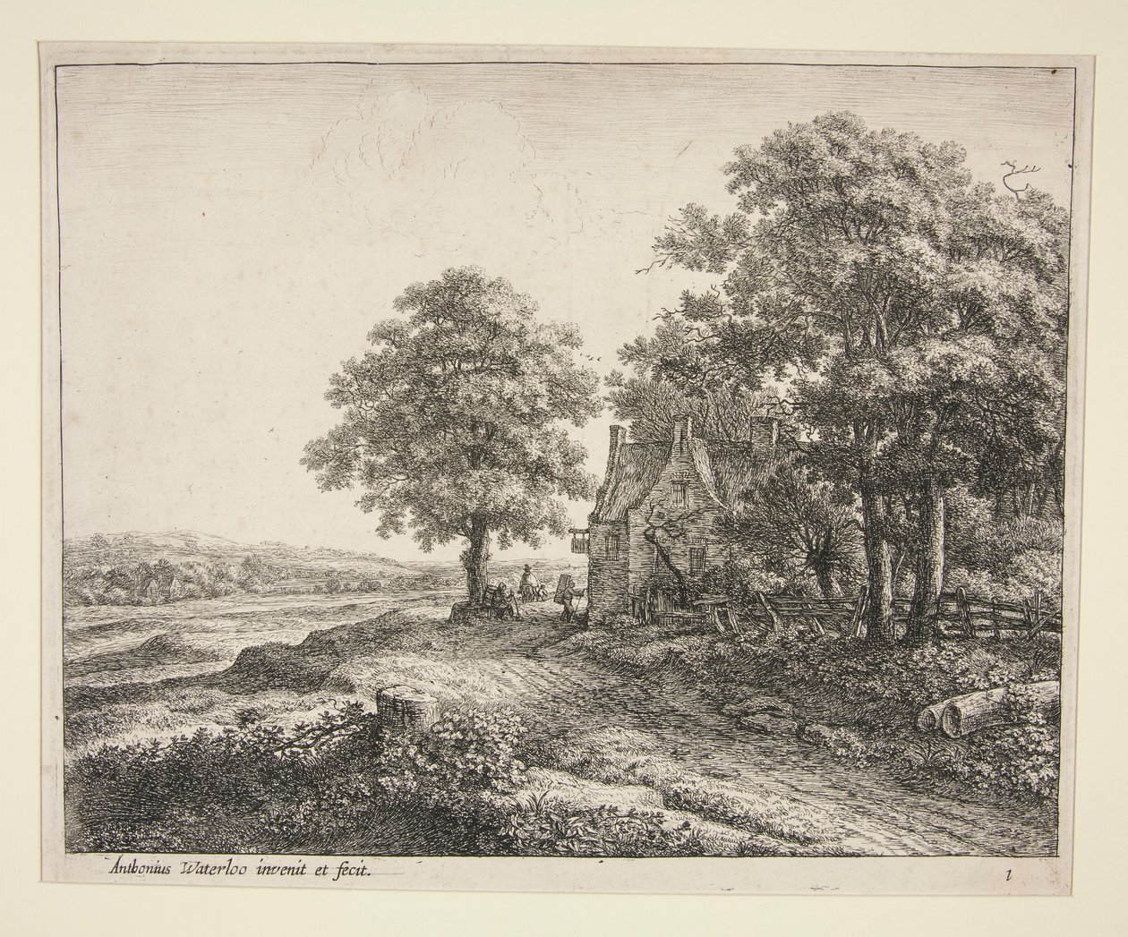 The Great Linden Tree in Front of by Anthonie Waterloo