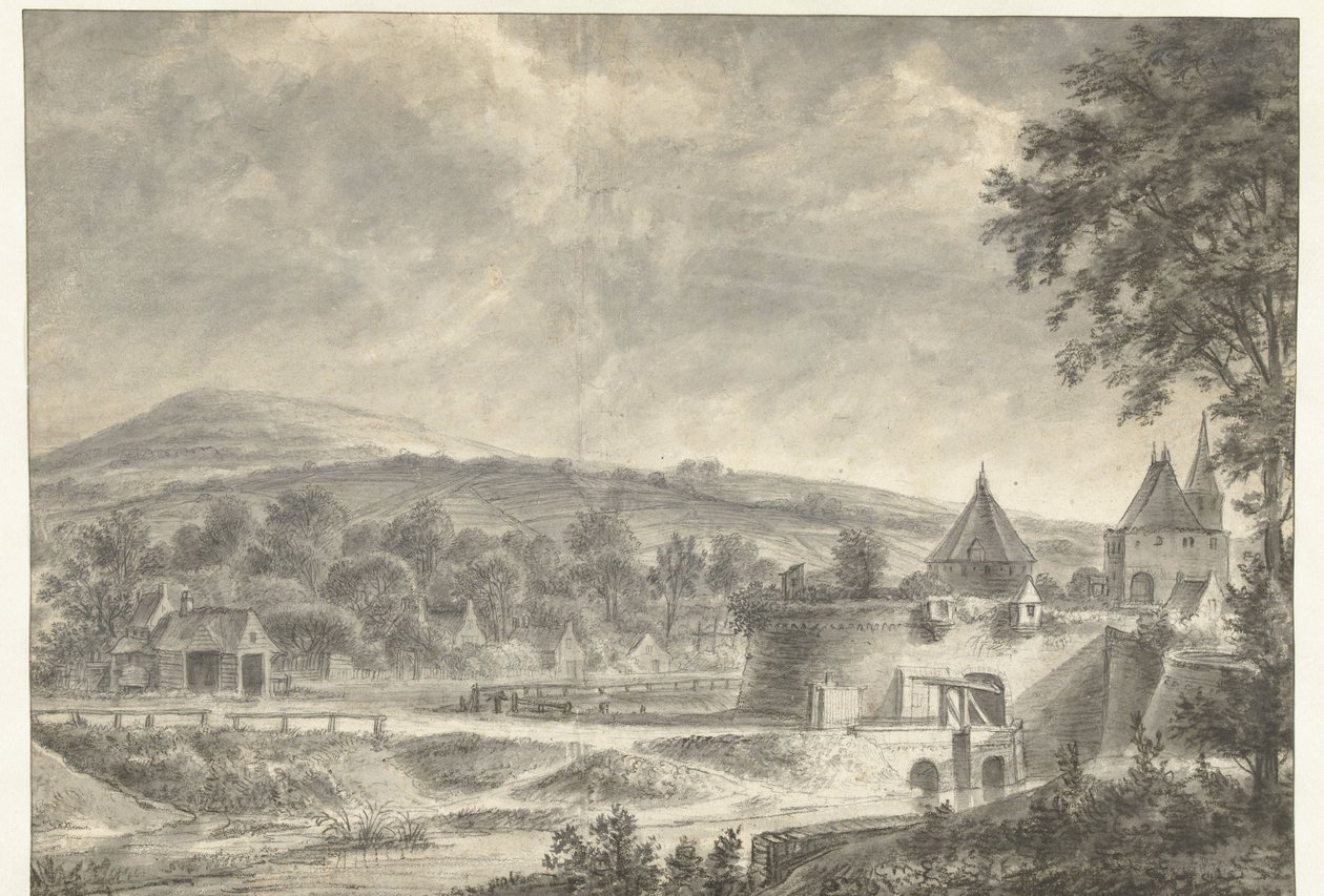 St. Janspoort in Arnhem by Anthonie Waterloo