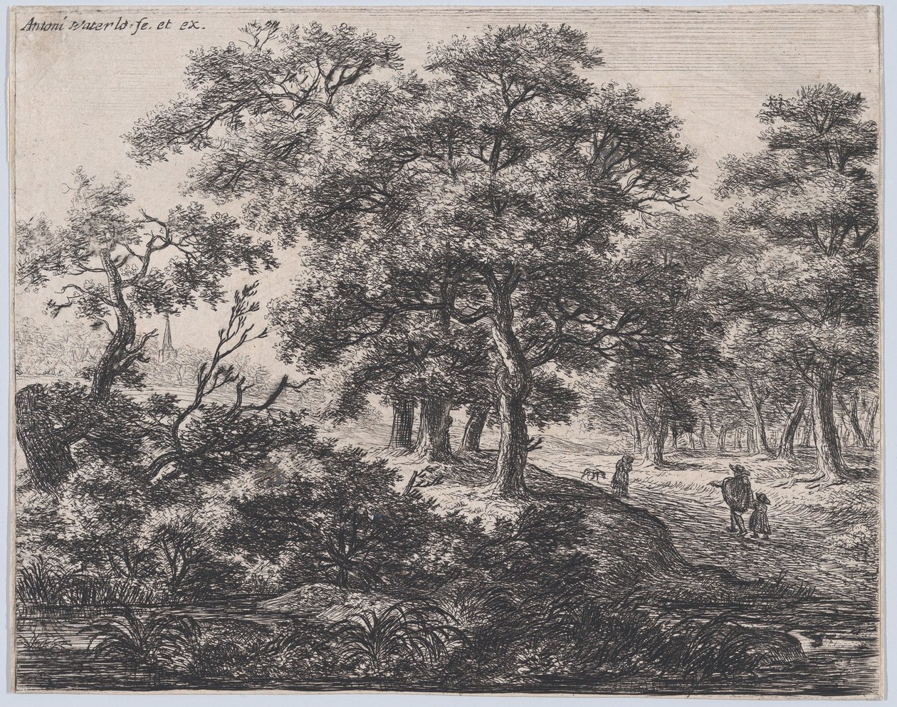 The Four Trees, 17th century by Anthonie Waterloo