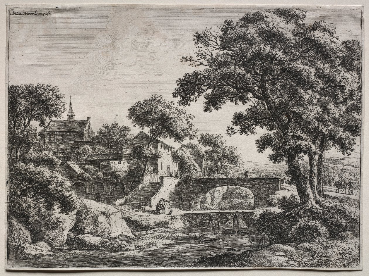The Two Bridges by Anthonie Waterloo