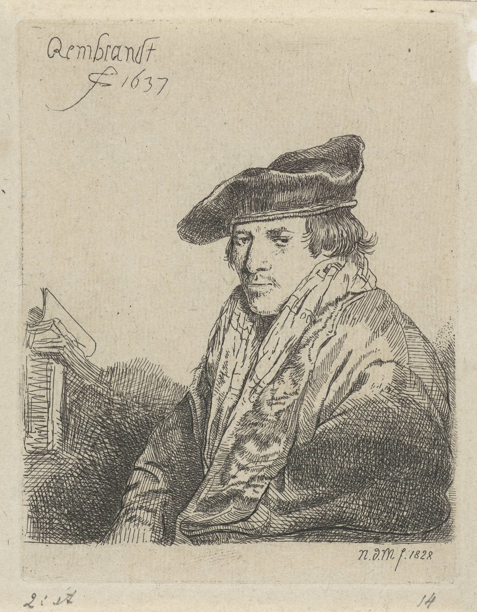 Young Man with Hat by Anthonie Willem Hendrik Nolthenius de Man