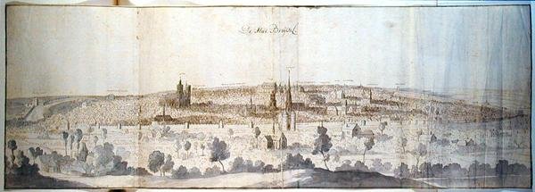 Panoramic View of Brussels by Anthonis van den Wyngaerde