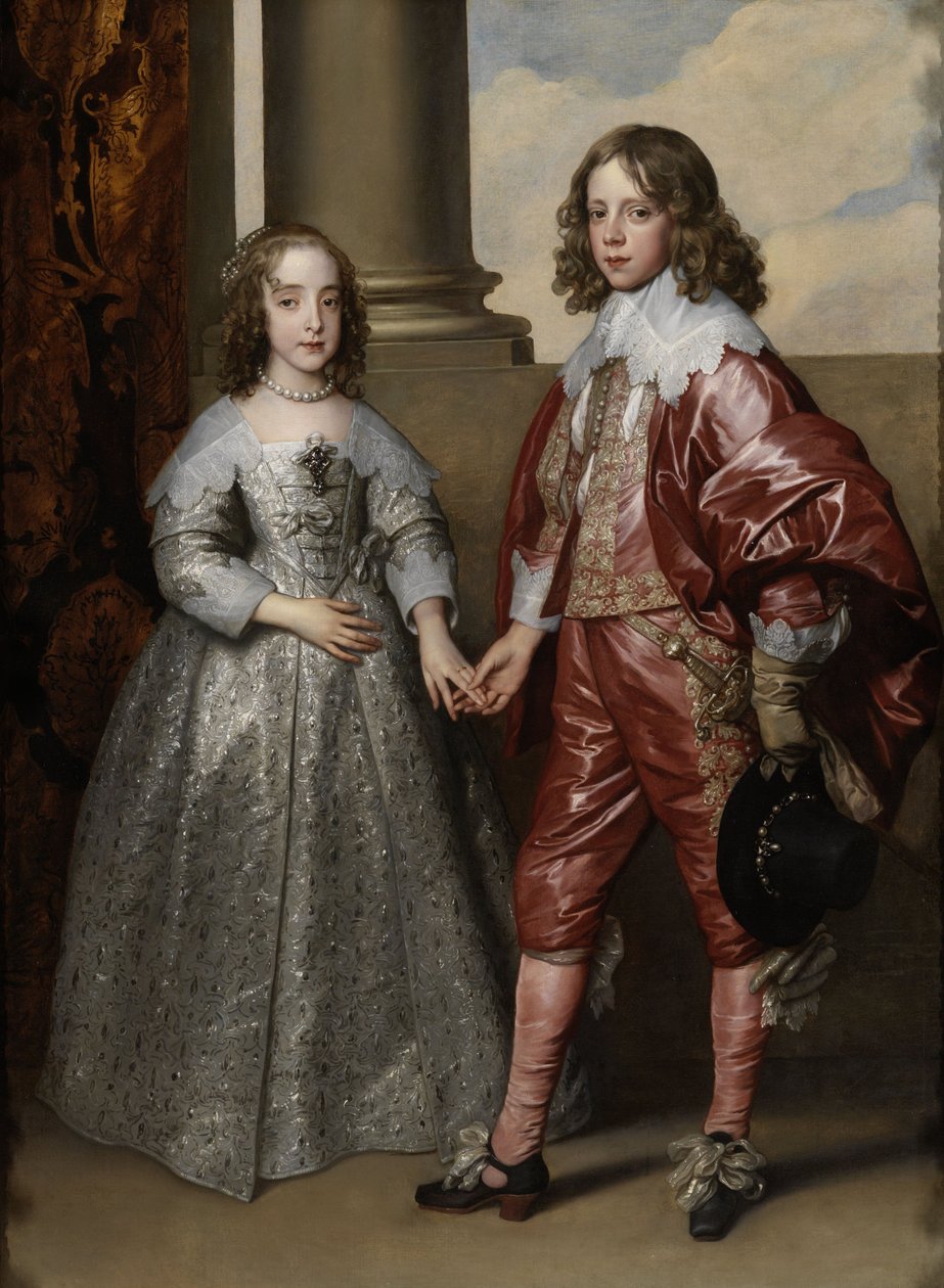 William II and His Bride Mary Stuart: Portrait of William of Orange as Prince with His Future Bride Mary Stuart by Anthony van Dyck