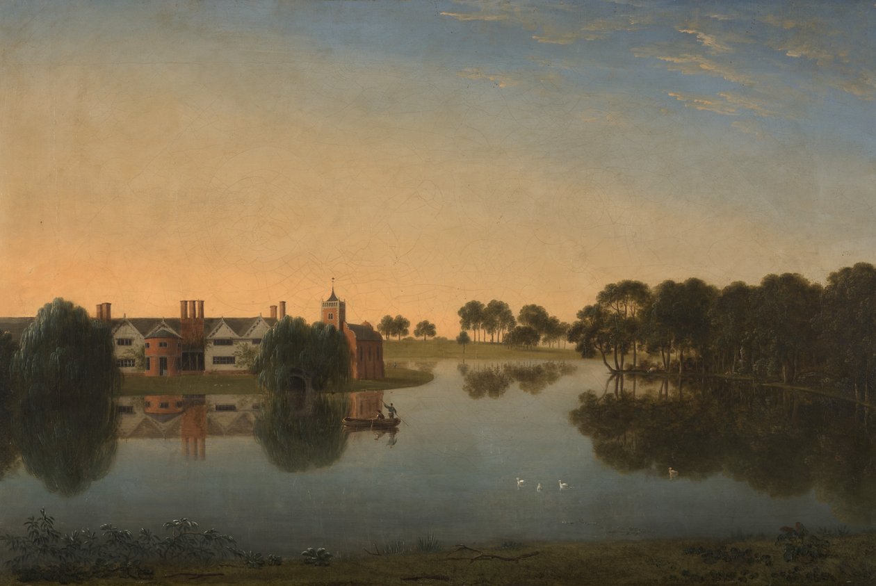 Tabley: The Old Hall across the Mere by Anthony Devis