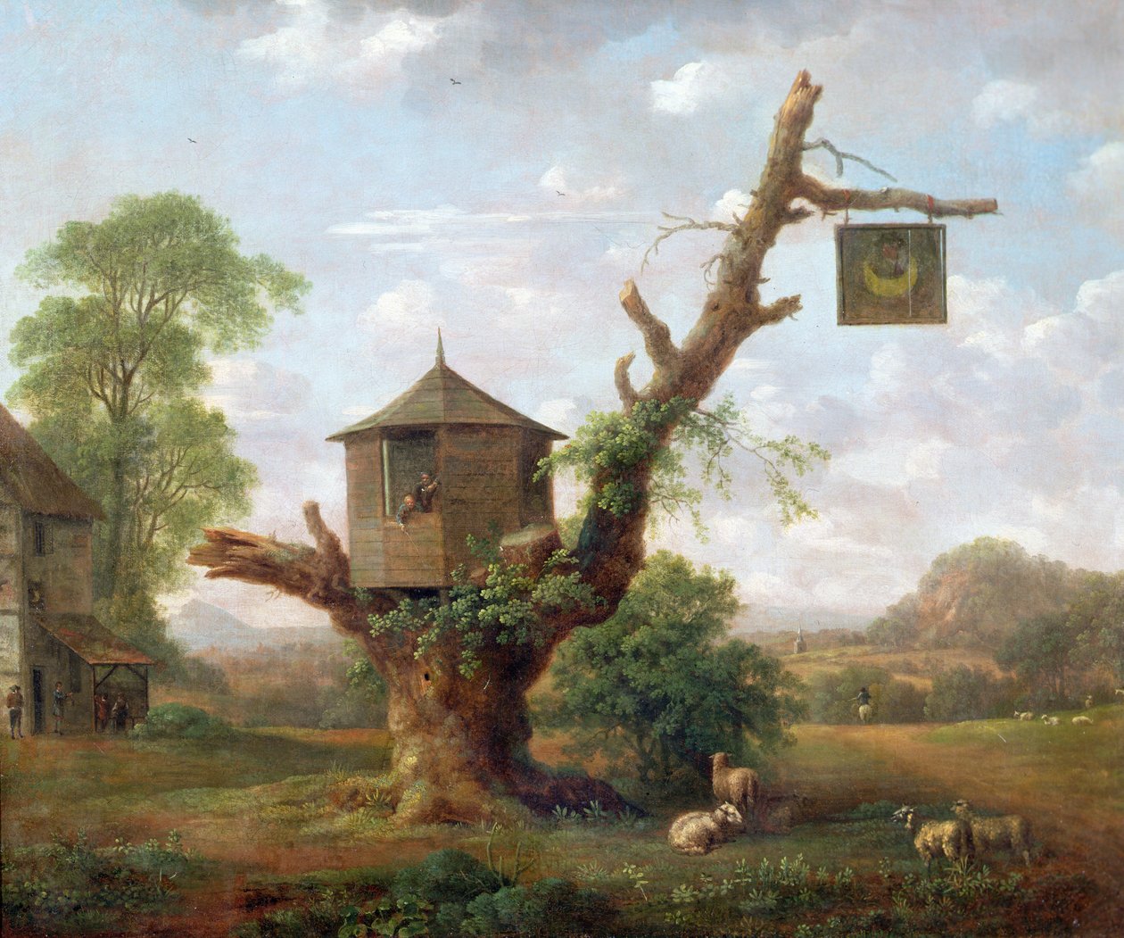 The Man in the Moon Inn, c.1770 by Anthony Devis
