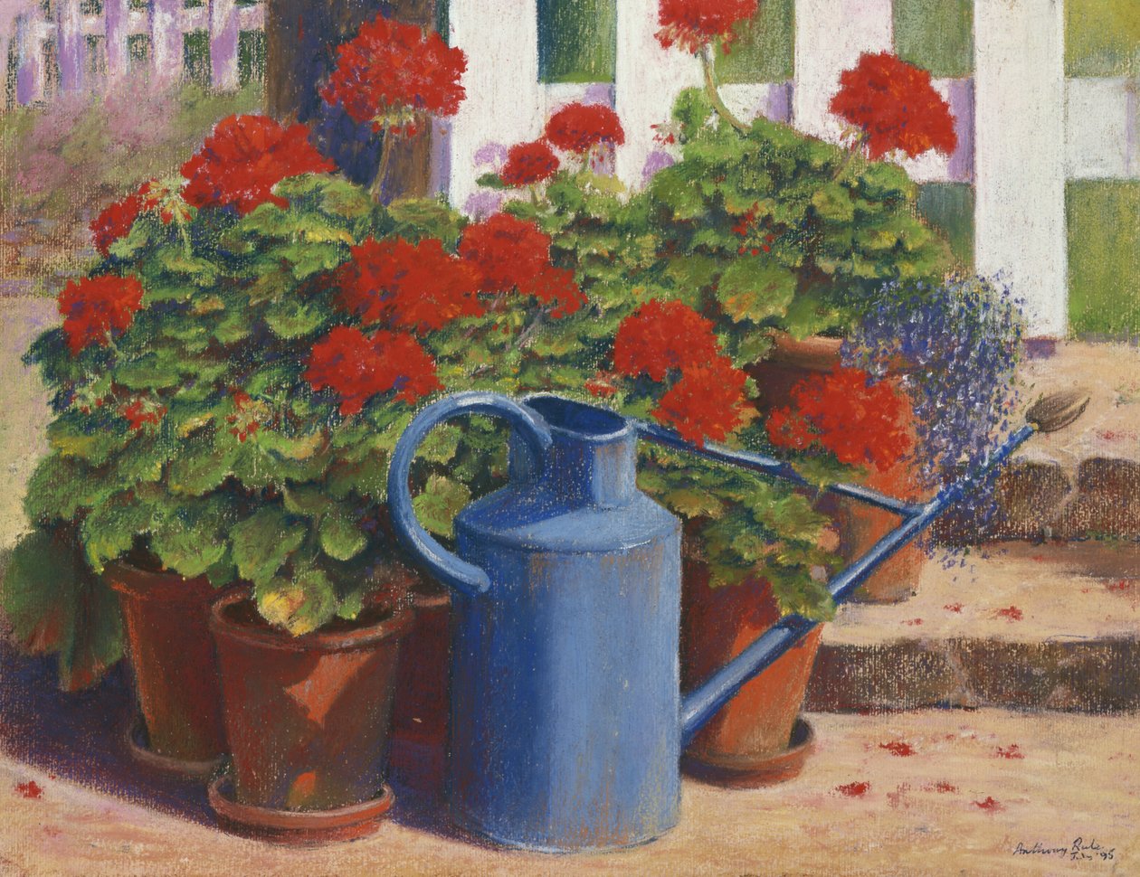 Blue Watering Can by Anthony Rule