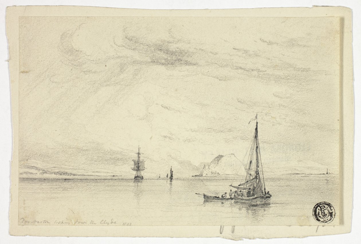 Dunbarton Looking from the Clyde by Anthony Vandyke Copley Fielding