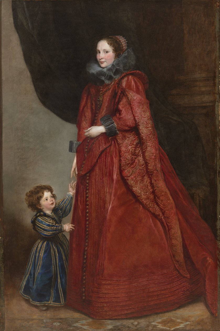 A Genoese Lady with Her Child by Anthony van Dyck