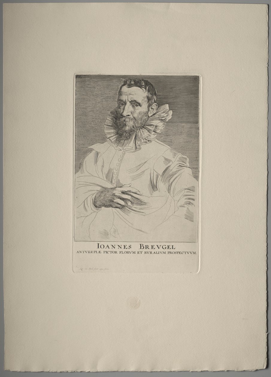 Portrait of Jan Brueghel by Anthony van Dyck