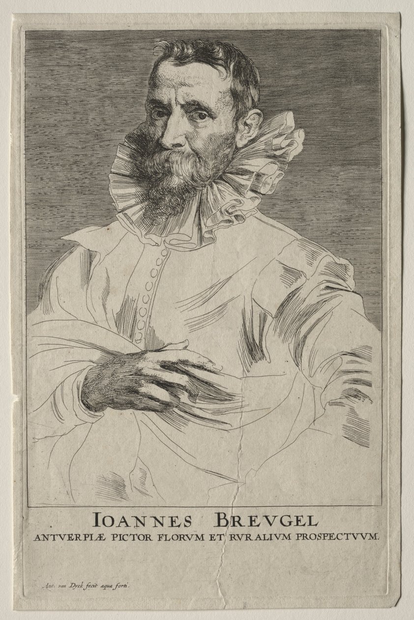 Portrait of Jan Brueghel by Anthony van Dyck