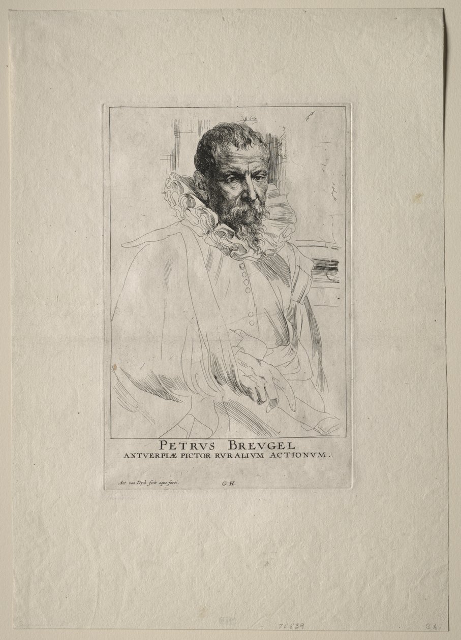 Portrait of Pieter Breughel by Anthony van Dyck