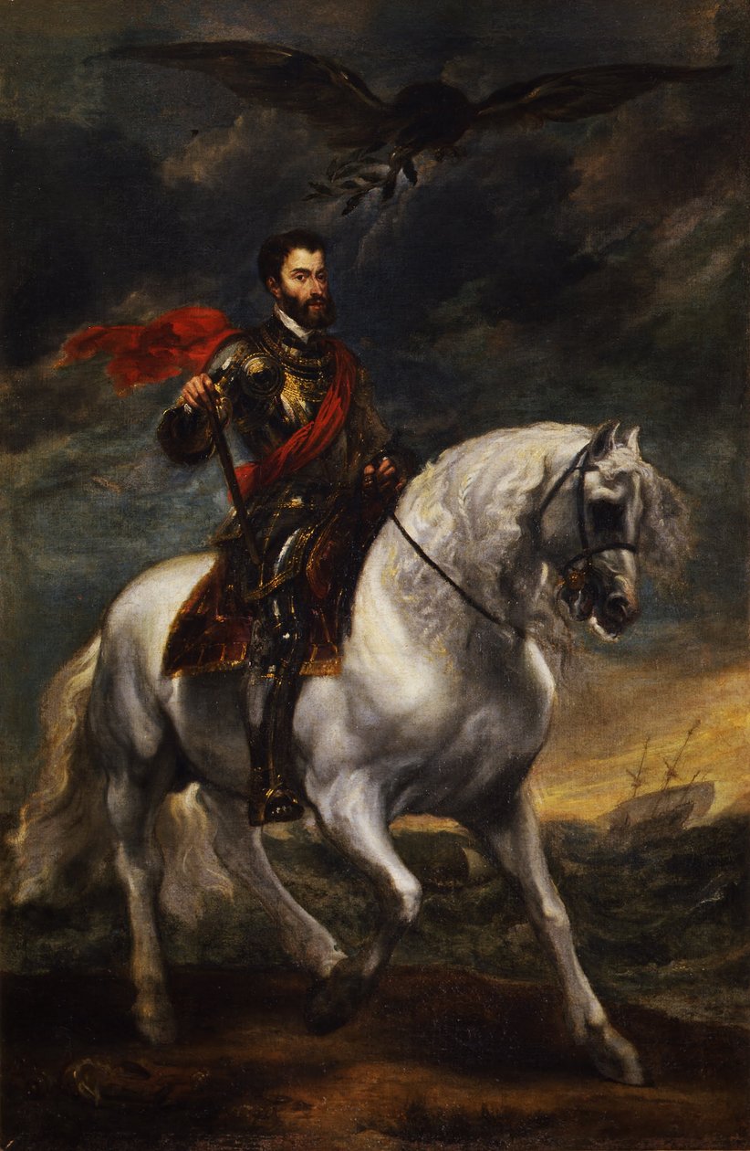 Equestrian Portrait of Emperor Charles V by Anthony van Dyck