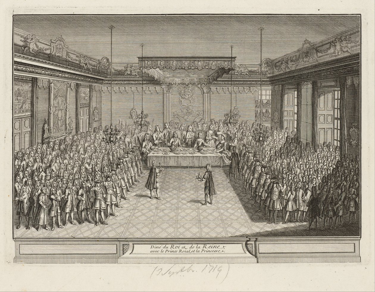 Showpiece Banquet in the Corner Parade Hall in Dresden Palace on 3 September 1719 by Francois Antoine Aveline