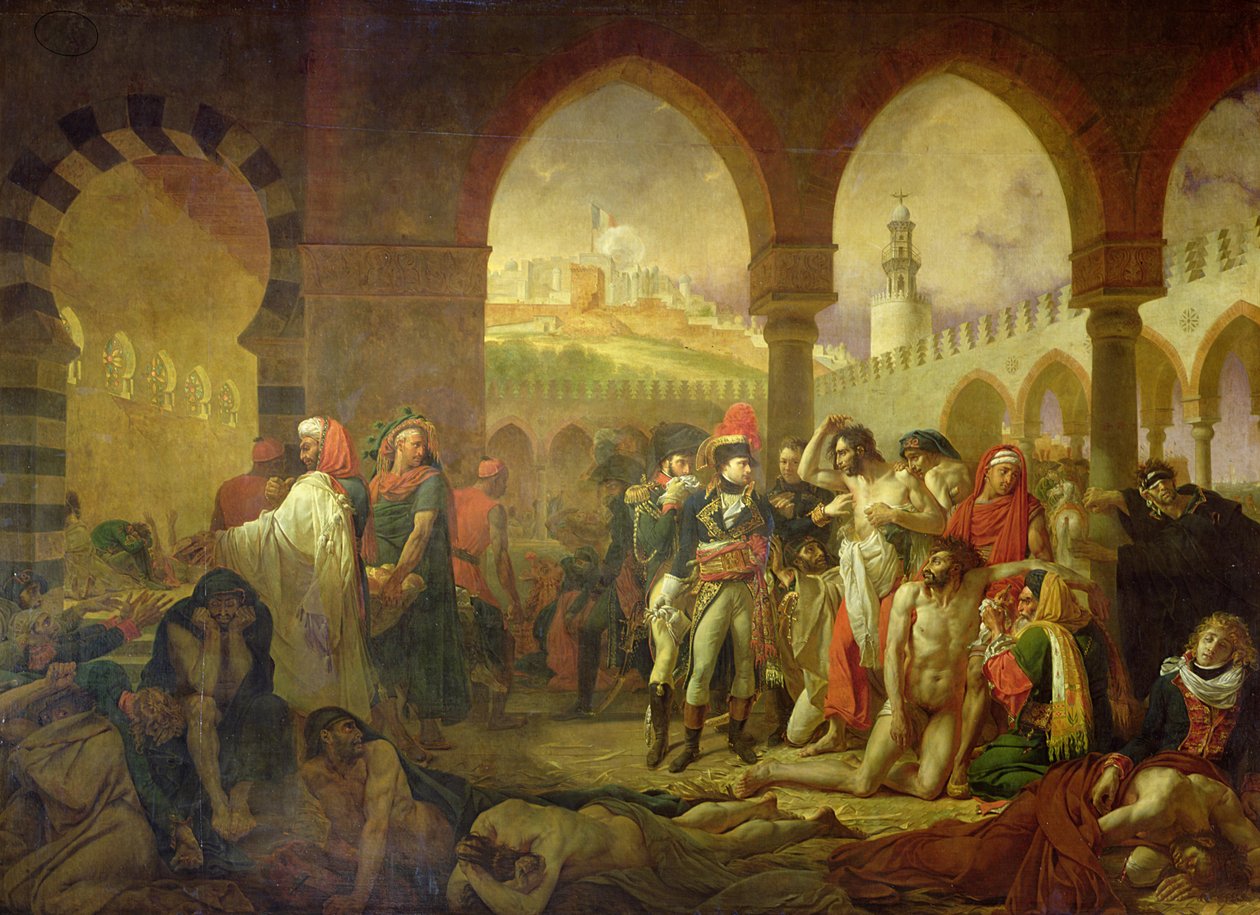 Napoleon Bonaparte Visiting the Plague Stricken of Jaffa, 11th March 1799 by Antoine Jean Gros