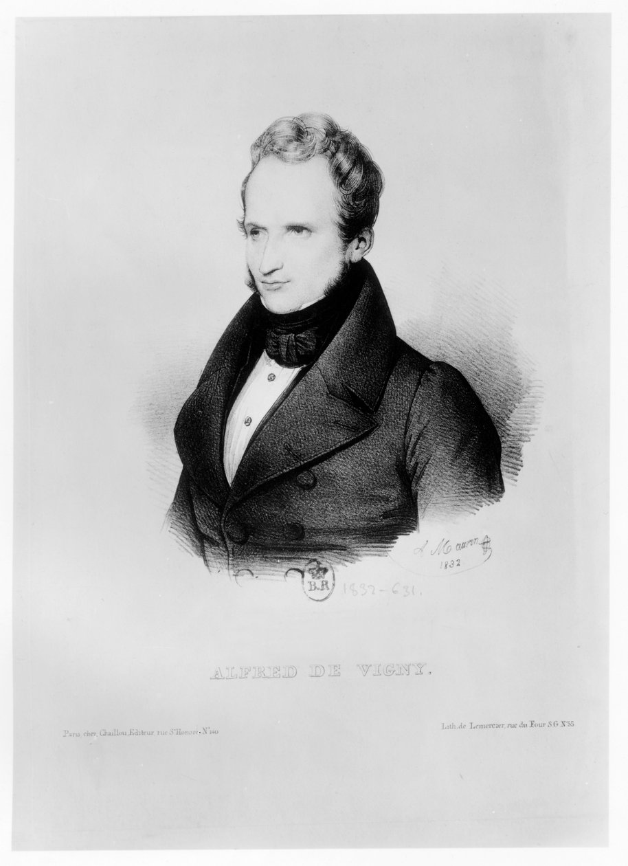 Portrait of Alfred de Vigny by Antoine Maurin