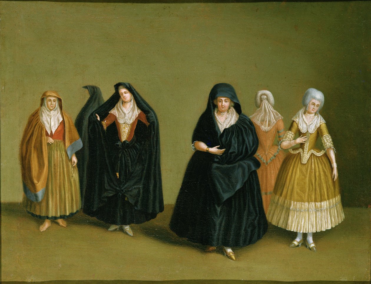 Ladies of the Knights of Malta with Their Maid Servant by Antoine de Favray