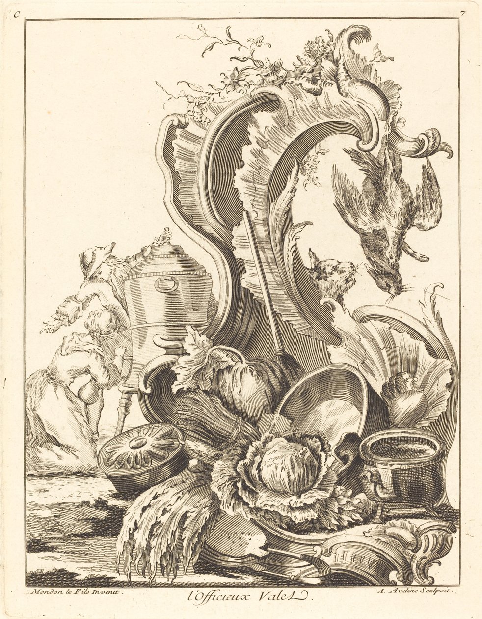 The Dutiful Valet by Antoine Aveline after Jean Mondon