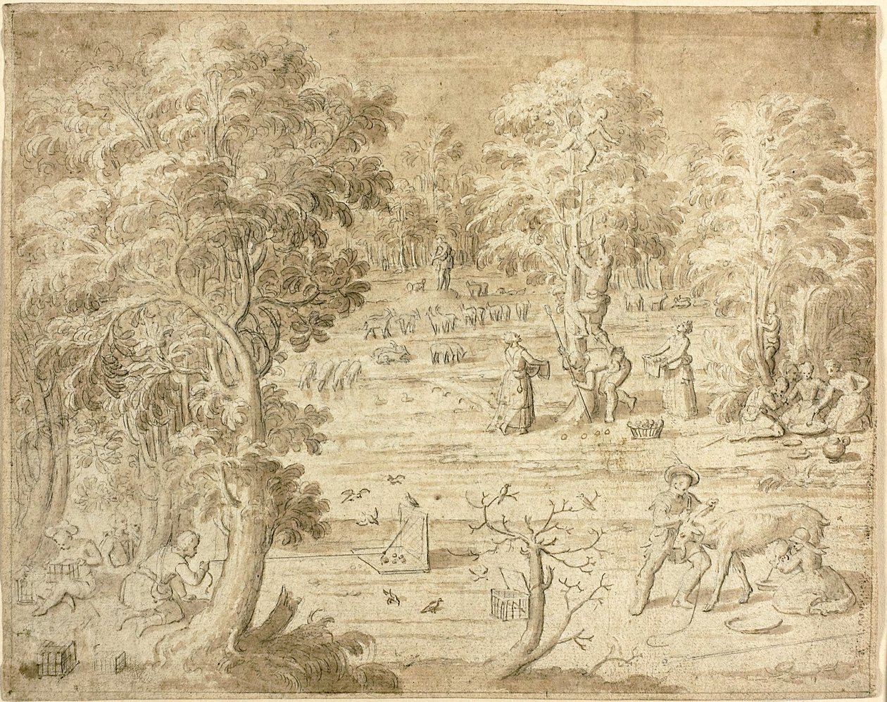 Youths and Maidens Engaged in Country Pursuits by Antoine Caron