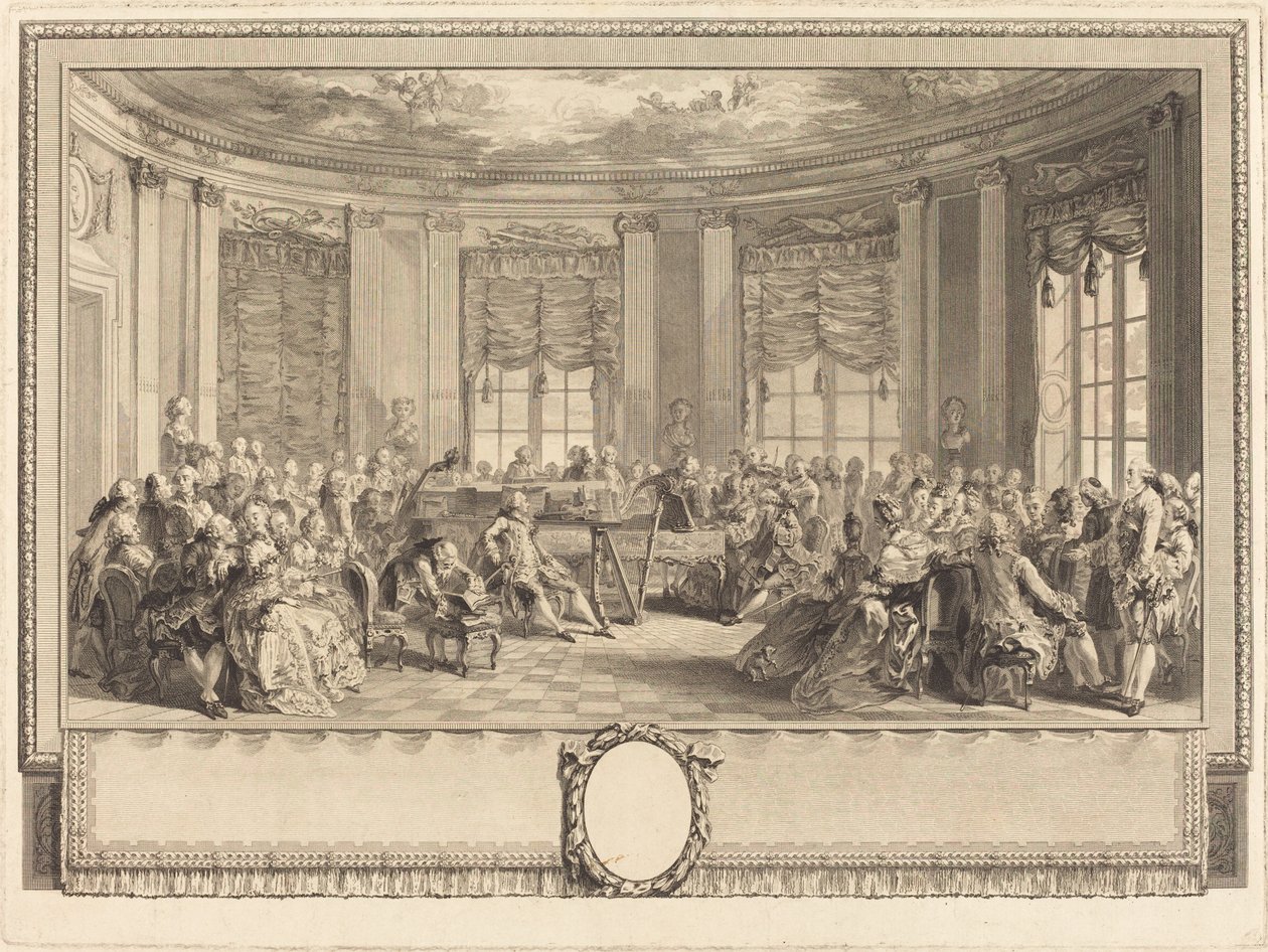 The Concert by Antoine Jean Duclos after Augustin de Saint Aubin