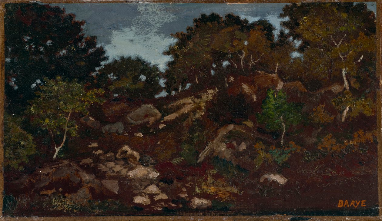 Rocks in the Forest of Fontainebleau by Antoine Louis Barye