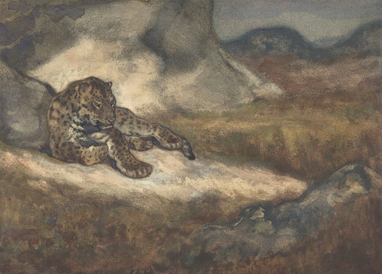 Leopard Lying Down by Antoine Louis Barye