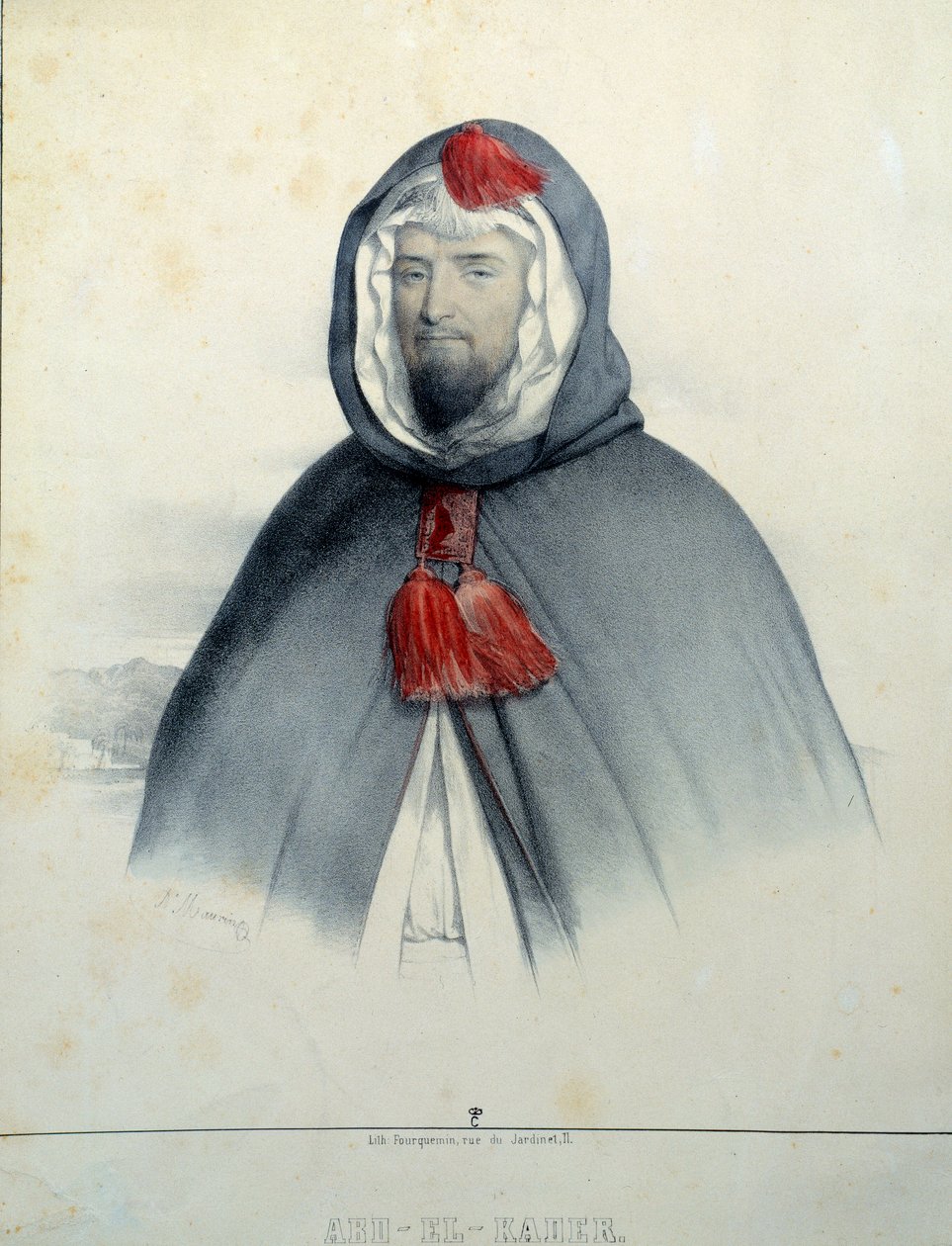 Portrait of Abd El Kader by Antoine Maurin