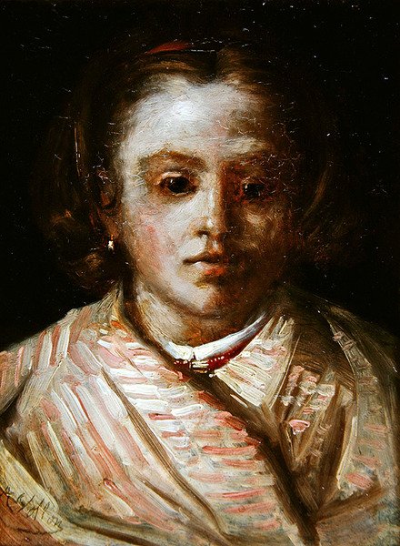 Portrait of a Child by Antoine Vollon