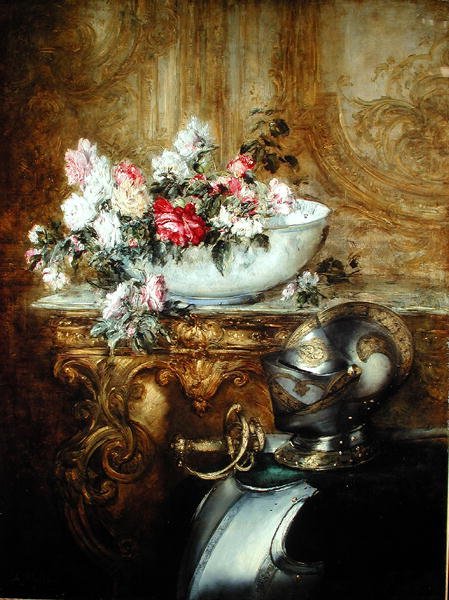 Still Life of a Bowl of Flowers by Antoine Vollon
