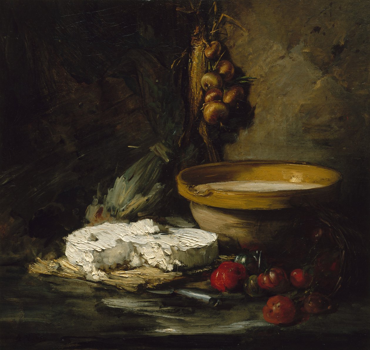 Still Life with Cheese by Antoine Vollon