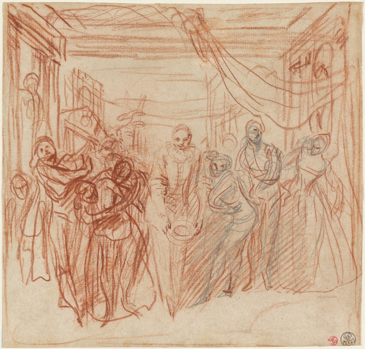 Italian Comedians Taking Their Bows by Antoine Watteau