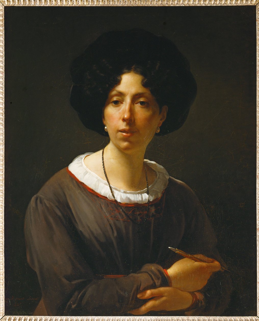 Self-portrait by Antoinette Cecile Hortense Lescot Haudebourt