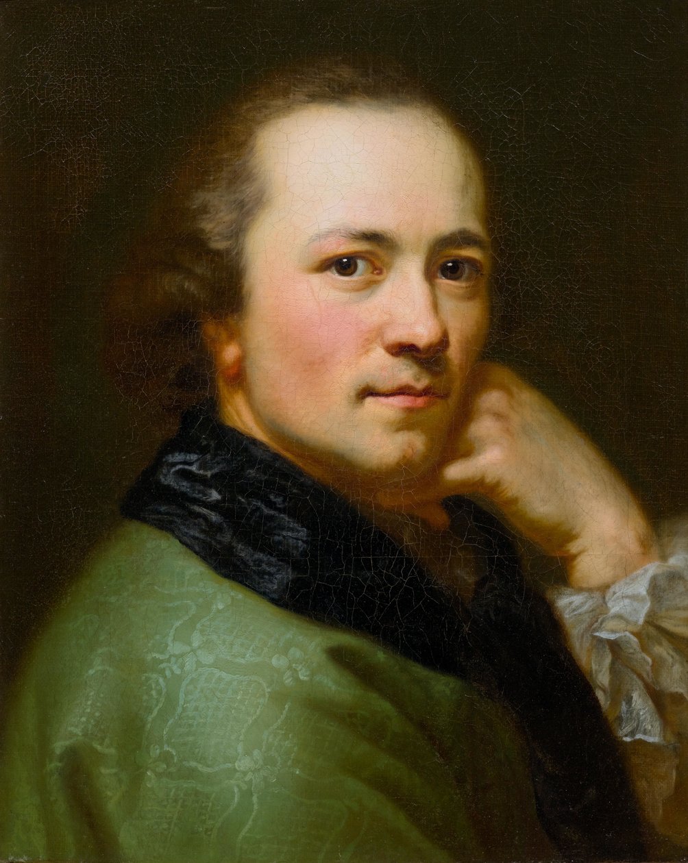 Self-Portrait Facing Right in a Green Velvet Coat by Anton Graff