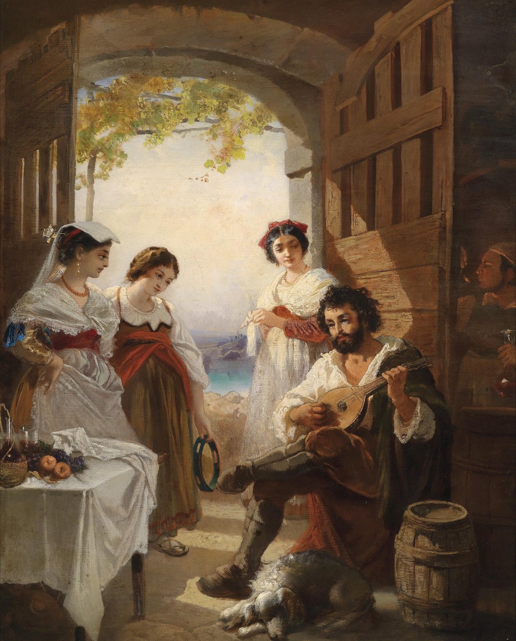 Neapolitan Tavern by Anton Romako