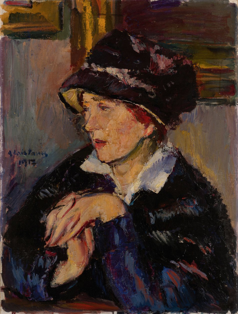 Woman with a Dark Hat by Anton Faistauer