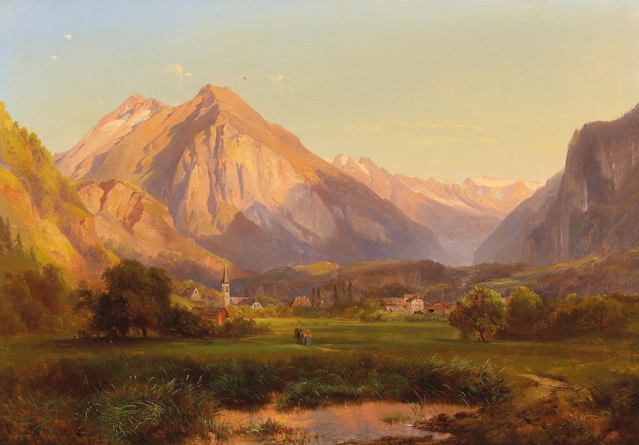 Alpine Landscape by Anton Hansch