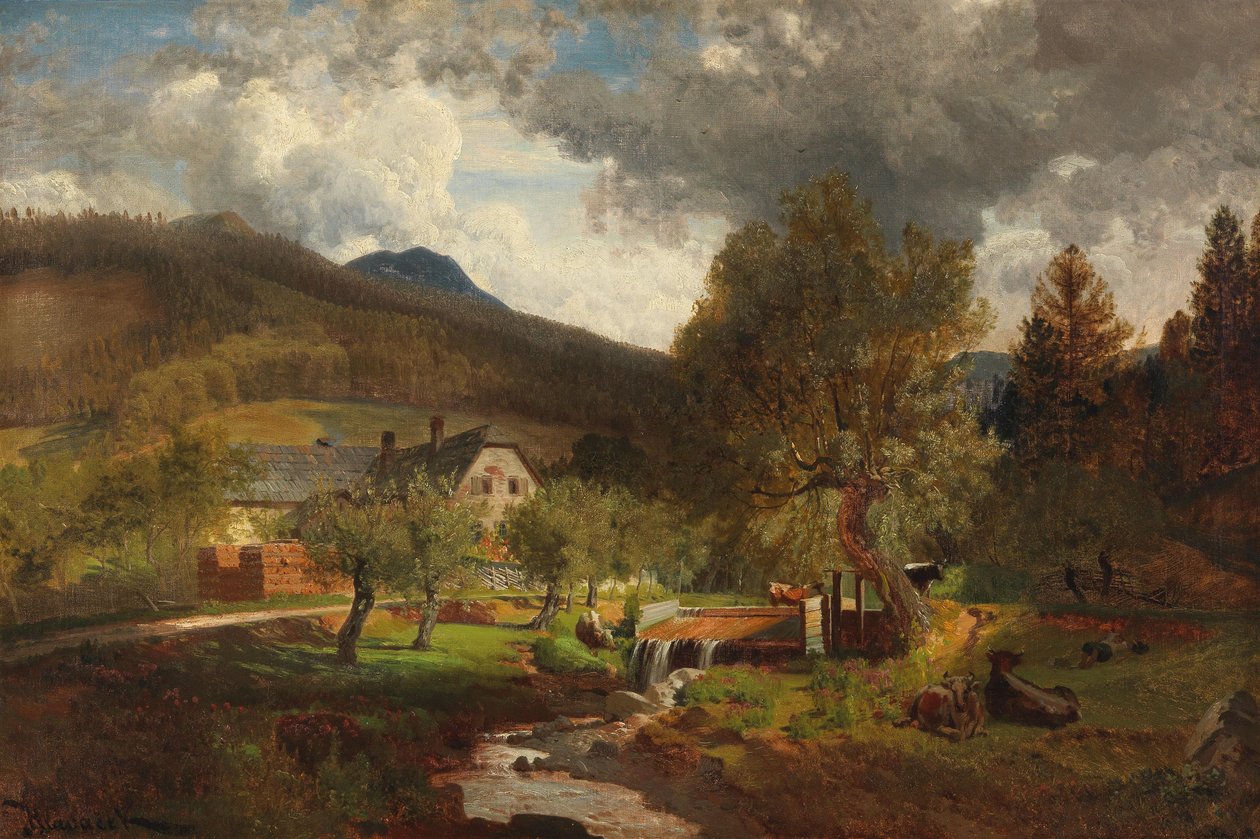 Scene of the Prein Near Reichenau by Anton Hlavacek