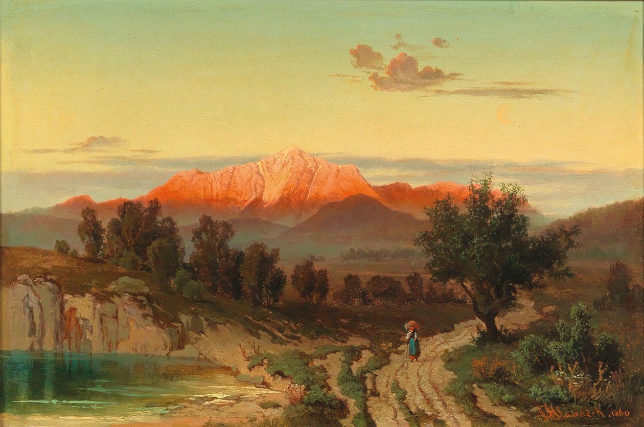 Sunset Over the Hoher Göll by Anton Hlavacek