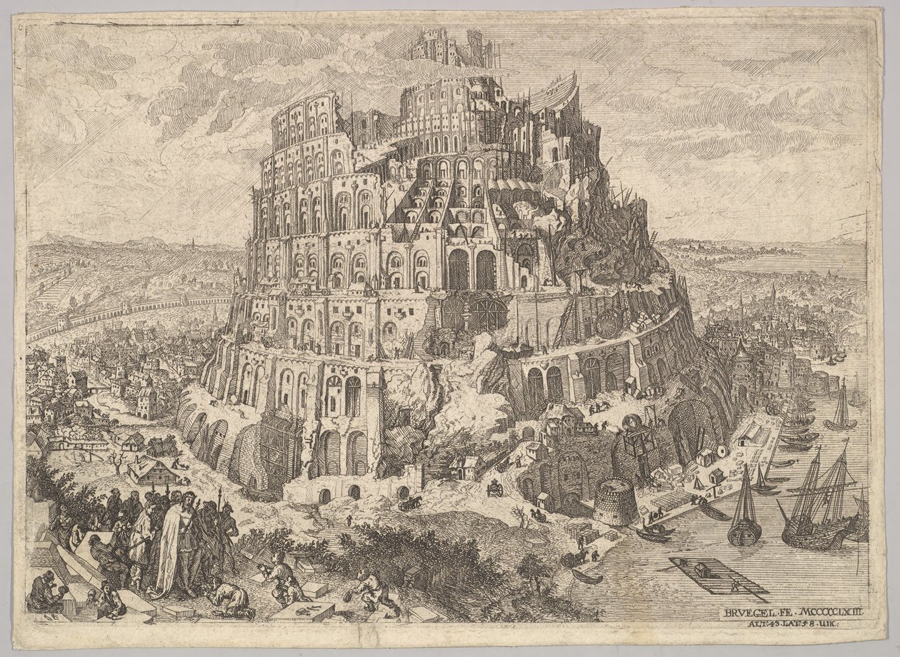 The Tower of Babel by Anton Joseph von Prenner