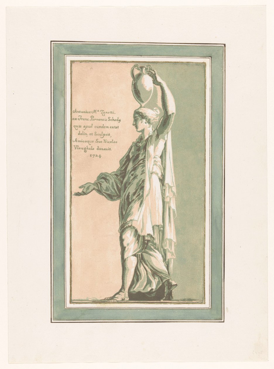 Walking Woman with a Vase by Anton Maria I Zanetti