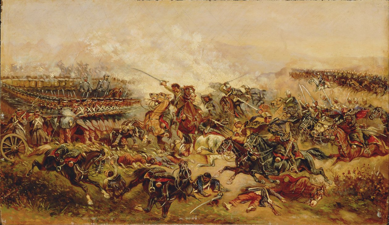 The Battle of Solferino by Anton Muller