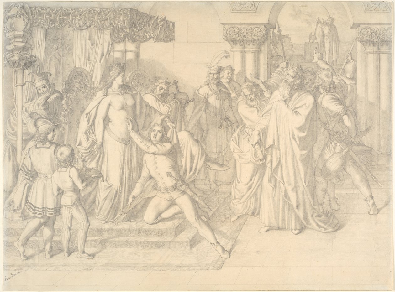 Singers Contest on the Wartburg by Anton Romako