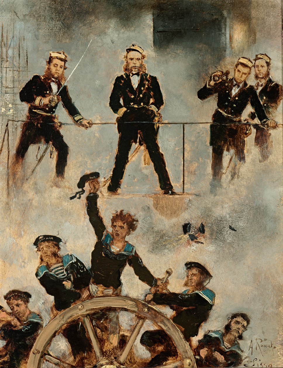 Tegetthoff in the Battle of Lissa II by Anton Romako