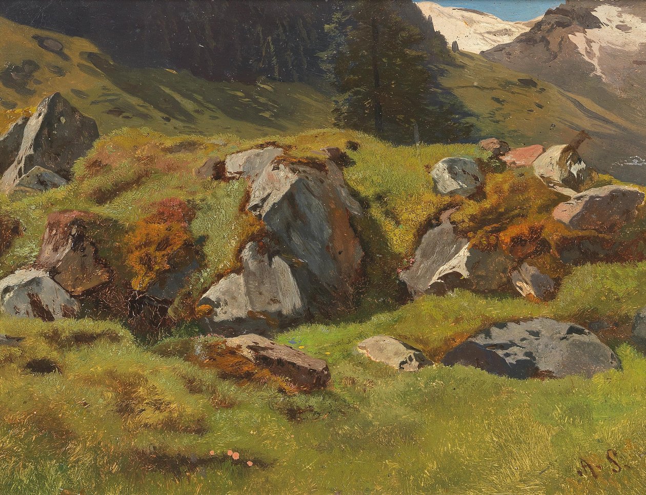 Study of Rocks at Ferleiten by Anton Schrodl