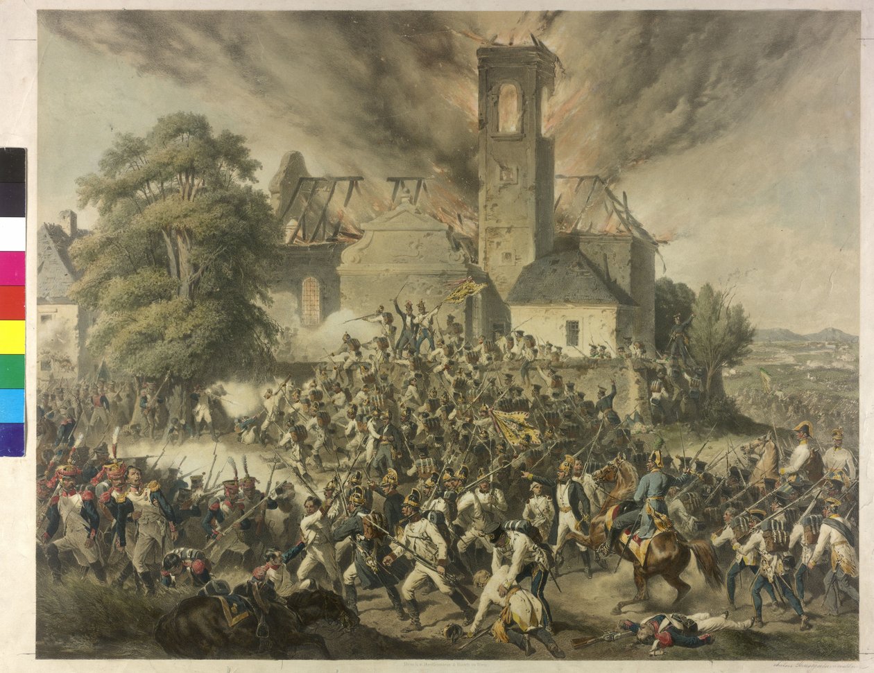 Battle of Aspern 1809 by Anton Strassgschwandtner