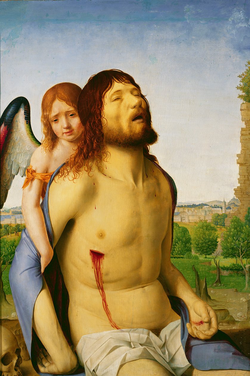 The Dead Christ Supported by an Angel by Antonello da Messina