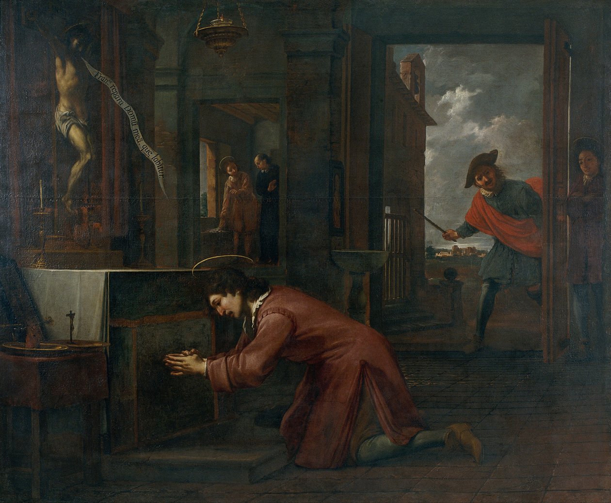Saint Francis Receives the Order from the Crucifix at Saint Damian to Repair the House of God by Antoni Viladomat