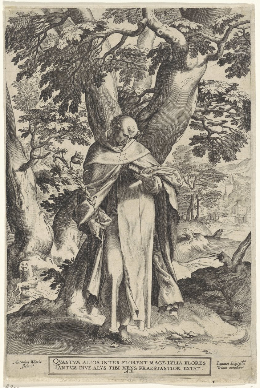 Landscape with Saint Dominic by Antonie Wierix (II)